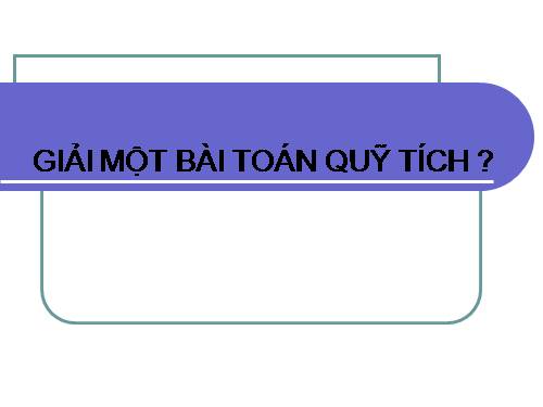 Giai bai toan quy tich