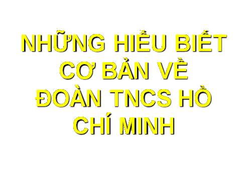 bài giảng lớp đối tượng Đoàn