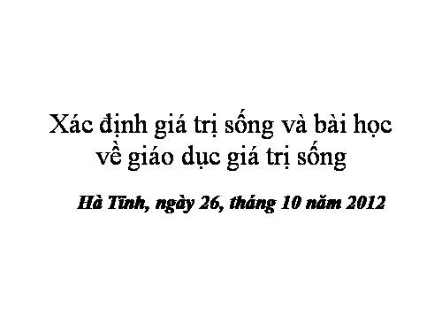 Giá trị cuộc sống