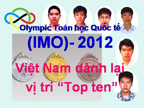 Việt Nam với kỳ thi toán QT IMO 2012