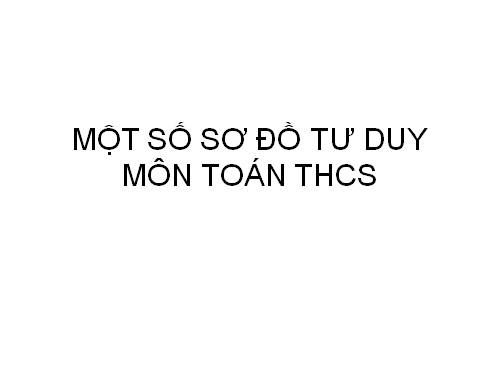 Một số sơ đồ tư duy môn toán
