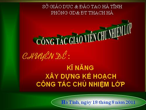 Công tác chủ nhiệm