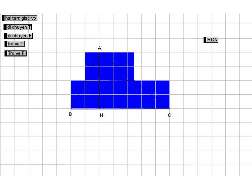 hinh đông vẽ bằng phan mem gsp( căt tam giac thanh hinh chu nhat vân dung tinh dien tich tam giac
