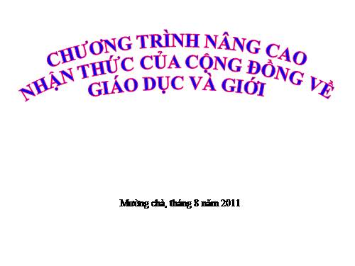 Cộng đồng GD giới tính