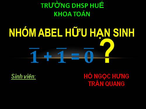 Nhom abel huu han sinh