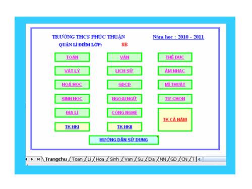 Phan men tinh diem THCS 2011