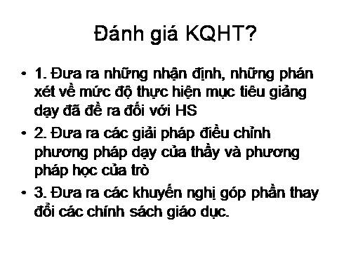 Đánh giá KQHT