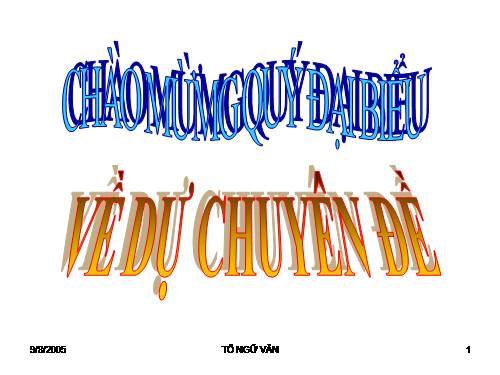 CHUYÊN ĐỀ TỔ VĂN