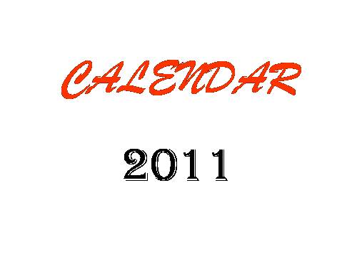 Calendar 2011