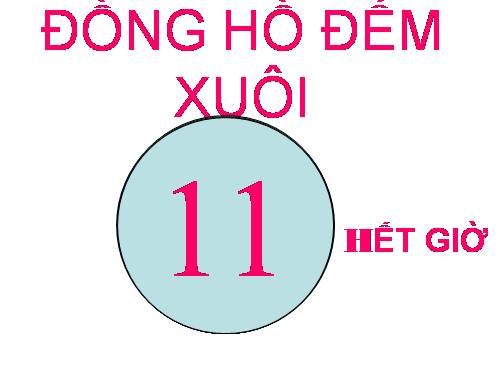 ĐỒNG HỒ ĐẾM XUÔI