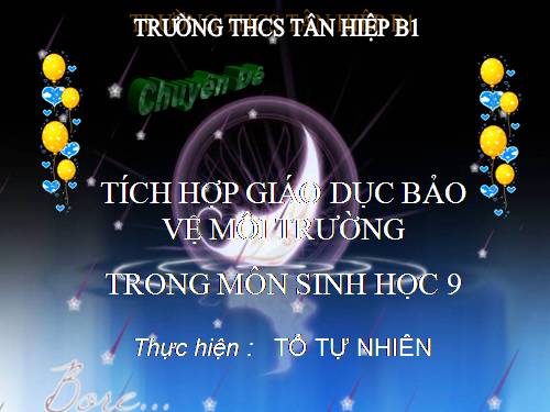 chuyên đề tích hợp môi trường