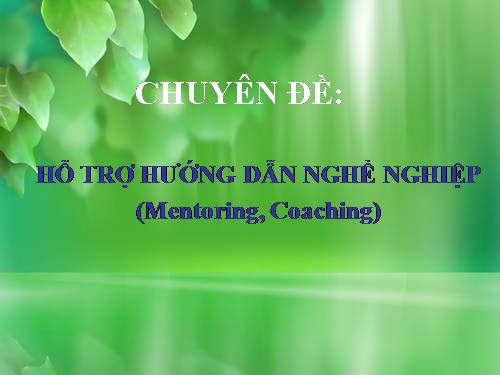 Phương pháp hỗ trợ hướng dẫn nghề nghiệp