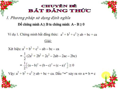 chuyên đề bất đẳng thức