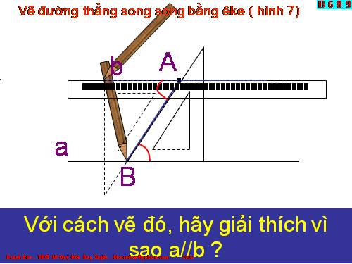 vẽ dường song song bằng eke-huỳnh báu