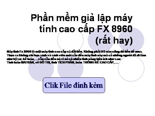 PM giả lập máy tính cao cấp FX 8960 (rất hay)