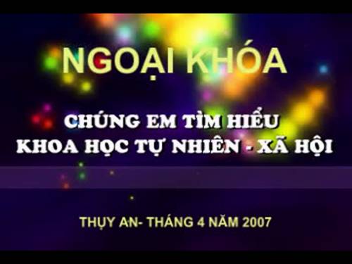 Ngoại khoá về tự nhiên-Xã hội