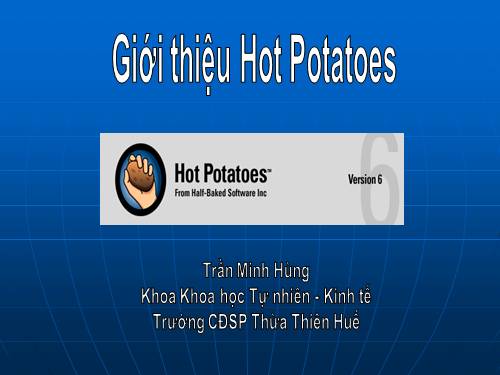 Giới thiệu phần mềm Hot Potatoes