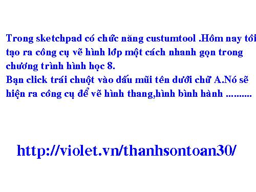 CÔNG CỤ VẼ HÌNH LỚP 8 BẰNG SKETCHPAD