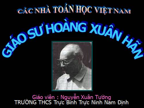 Giao su Hoang Xuan Han