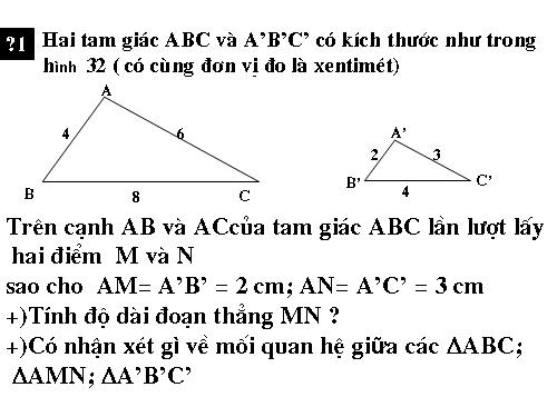 Trường hợp đồng dạng thứ nhất của tam giác