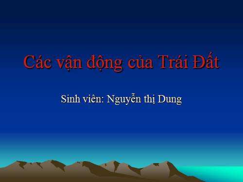 vận động Trái đất