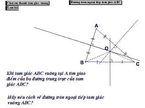 Giao điểm ba đường trung trực của tam giác vuông