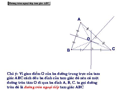 Tính chất ba đường trung trực của tam giác