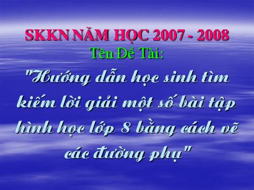 HOI NGHI SKKN 2008-2009