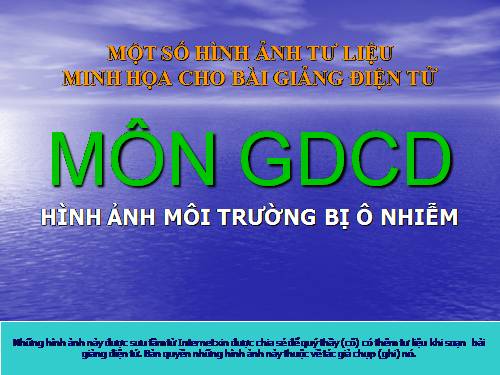 Hình ảnh MOI TRƯỜNG BỊ Ô NHIỂM