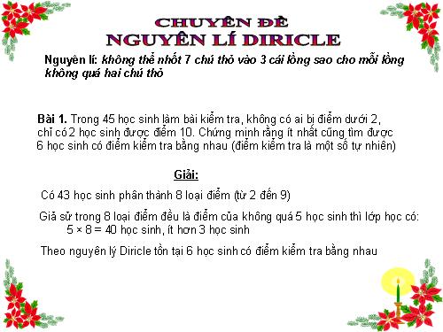 Chuyên đề: Nguyên lí Diricle