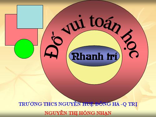 ĐỐ VUI TOÁN HỌC