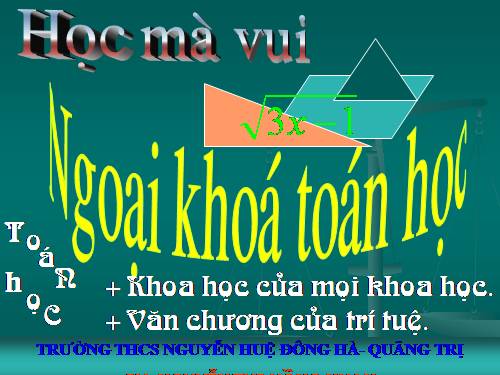 NGOẠI KHÓA TOÁN HỌC 2008-2009