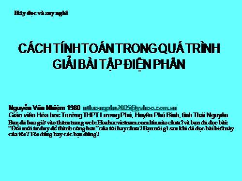 Tính toán BT ĐP