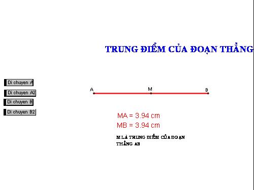 Trung điểm của đoạn thẳng