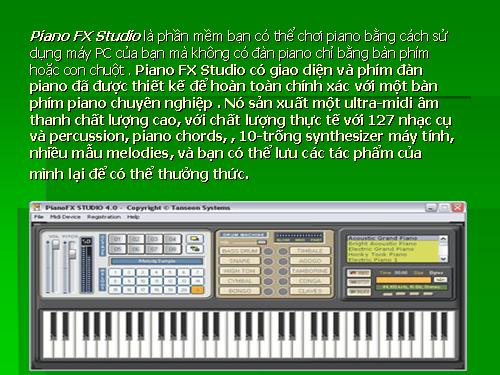 Phần mềm chơi PIANO trên PC