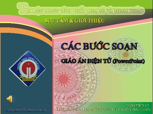 các bước soạn Giáo Án điệ tử