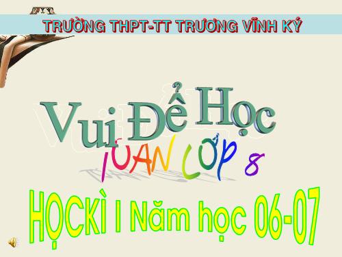 Vui để học toán khối 8