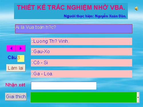 TRẮC NGHIỆM TRÊN PPT (VBA)