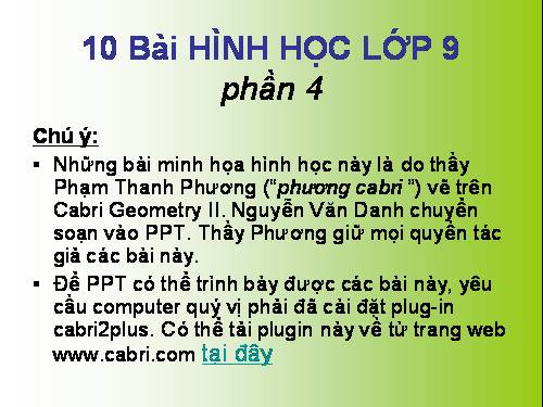 10 bài minh họa hình học lớp 9 - phần 4