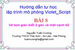 Tự học lập trình mô phỏng Vuiolet_Script. Bài 8