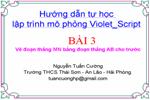 Tự học lập trình Violet_Script. Bài 3