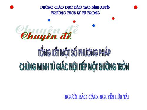 Tứ giác nội tiếp