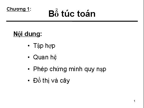 Bổ túc toán 1