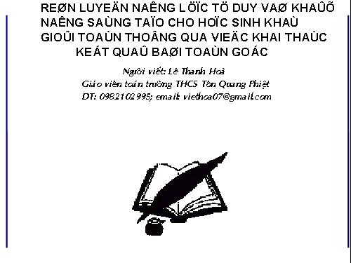 sáng tạo bài toán mới