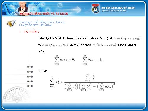 Bài giảng Bất đẳng thức của GS.TSKH Nguyễn Văn Mậu