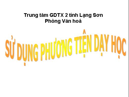 Phương tiện dạy học Toán