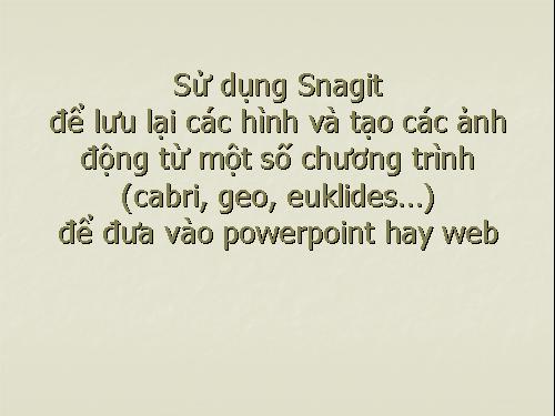 Sử dụng Snagit