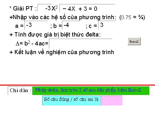 Giai phuong trinh bac hai