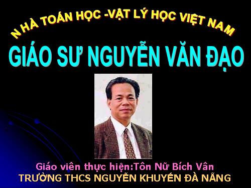 Giáo sư Nguyễn Văn Đạo