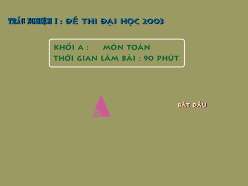 Trắc nghiệm ĐH